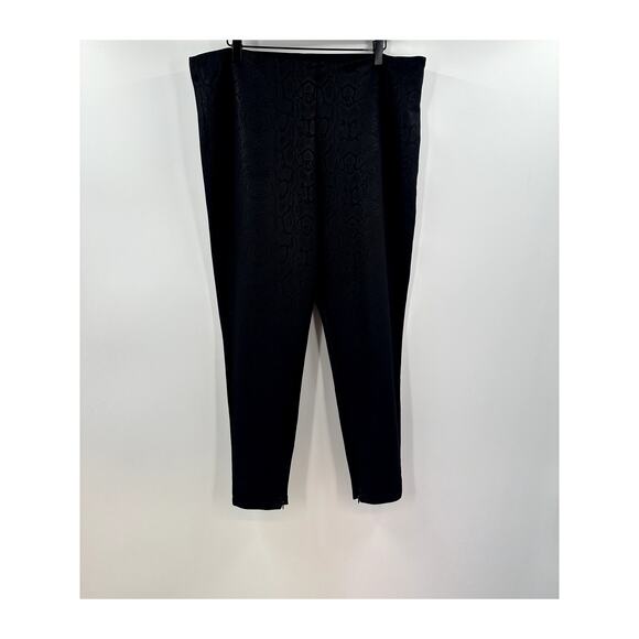 Soft Surroundings Black Pull On Snake Skin Print Legging Pant Size Extra Large - Picture 1 of 9